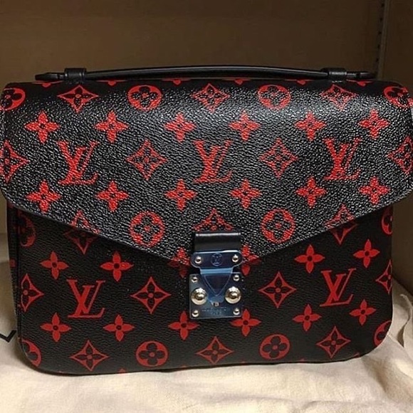 ‼️Brand New‼️RARE LOUIS VUITTON MONOGRAM INFRAROUGE POCHETTE METIS - Picture 1 of 3